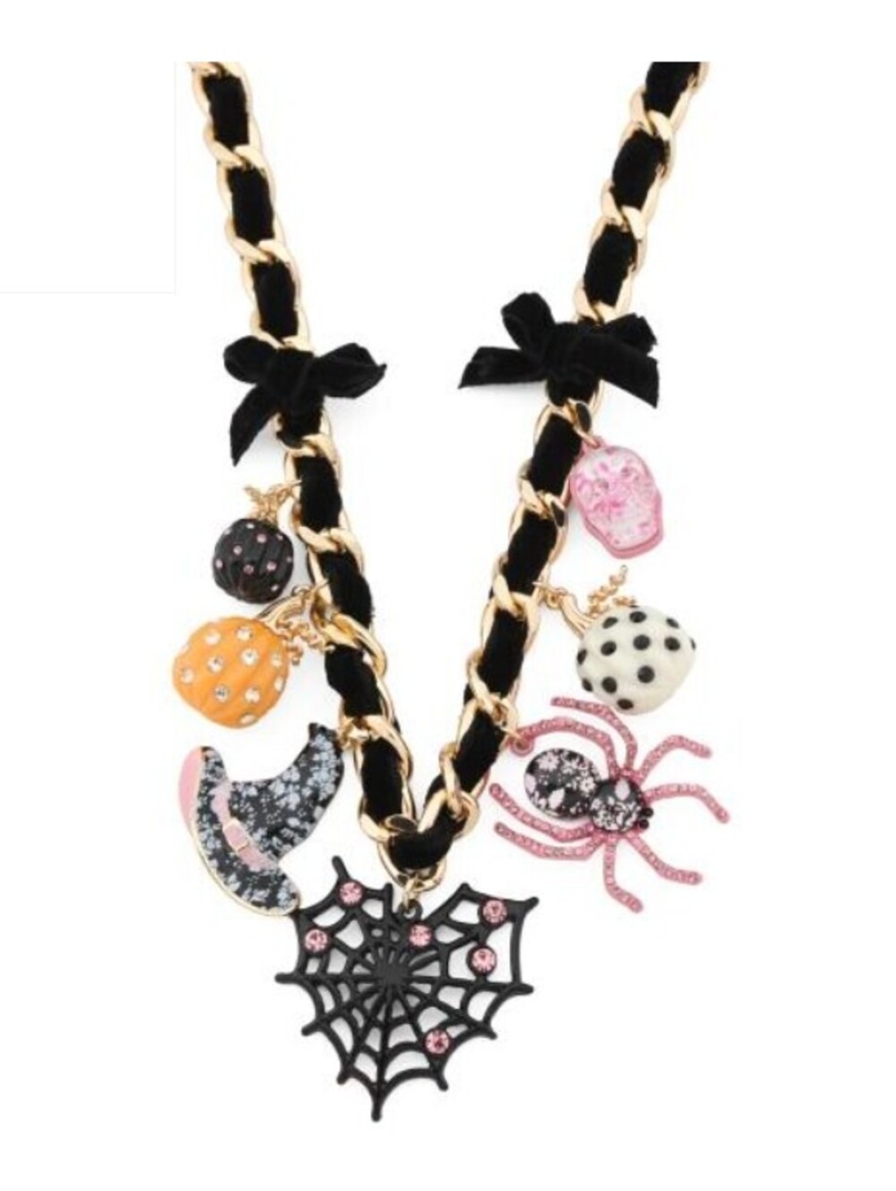 Betsey Johnson Pretty Spooky Drama Frontal Necklace